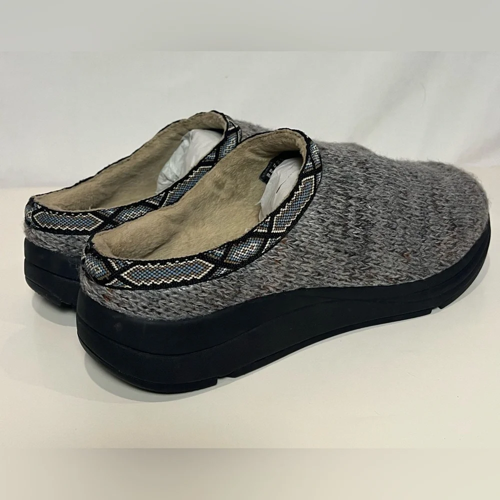 Men’s DREW Shoes Relax Slippers Woven Fabric Slip Resistant- Grey Woven - Sz 11